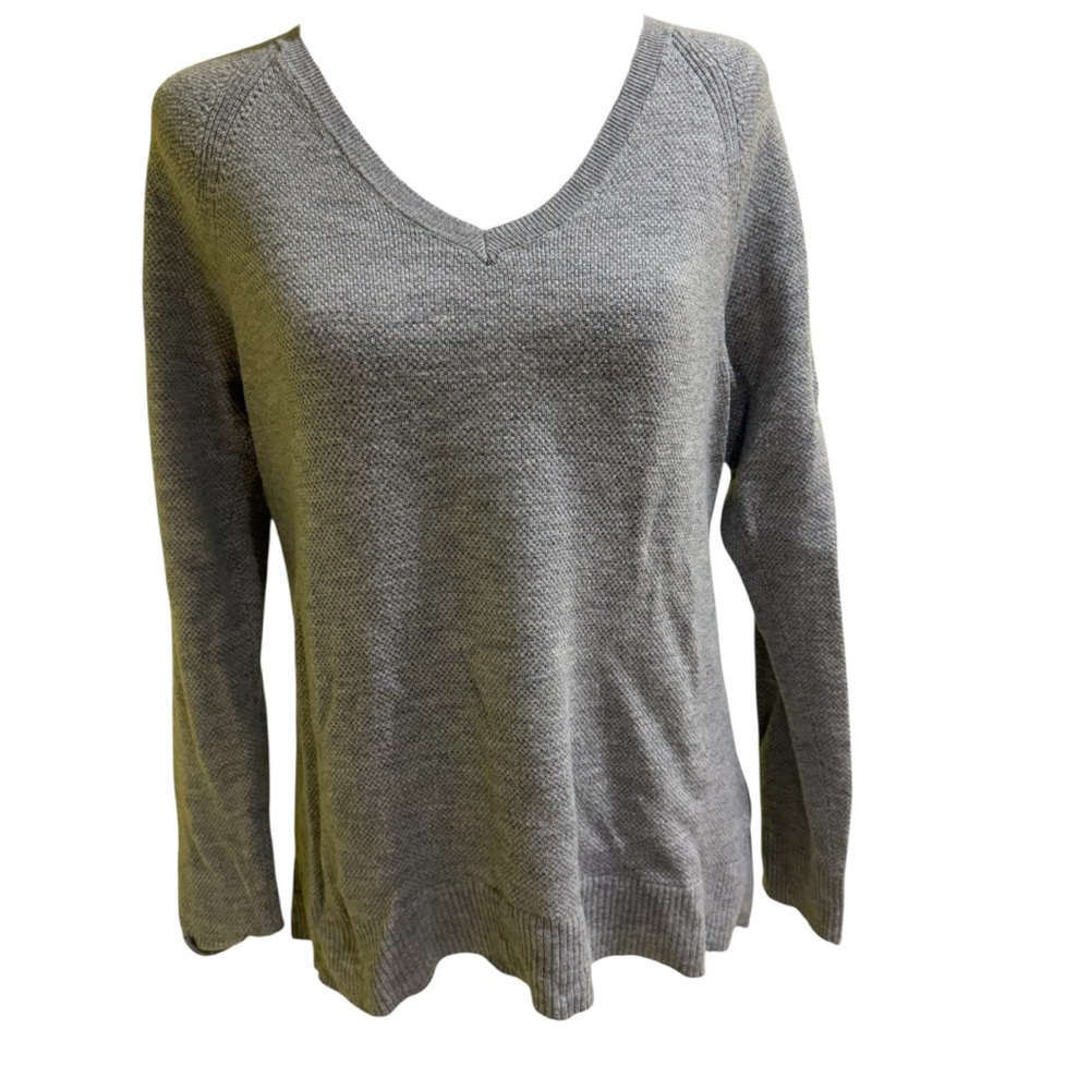 GAP Charcoal Long Sleeve V-Neck Sweater
